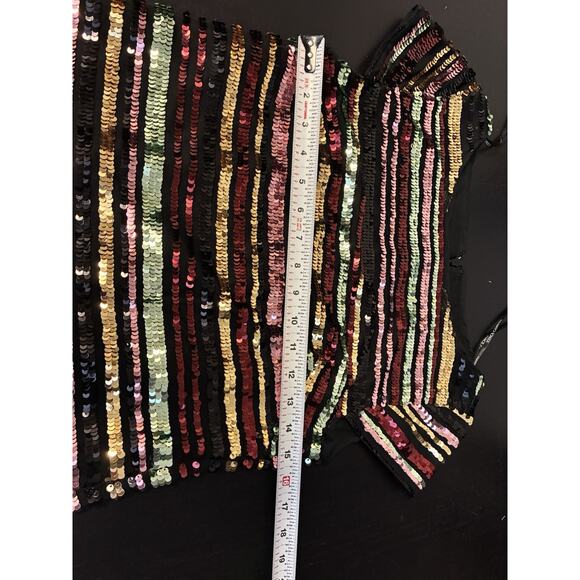 Vince Camuto Women's Sequin Colorful Party Cocktail Mini Dress Size 4 Festive - Picture 6 of 10